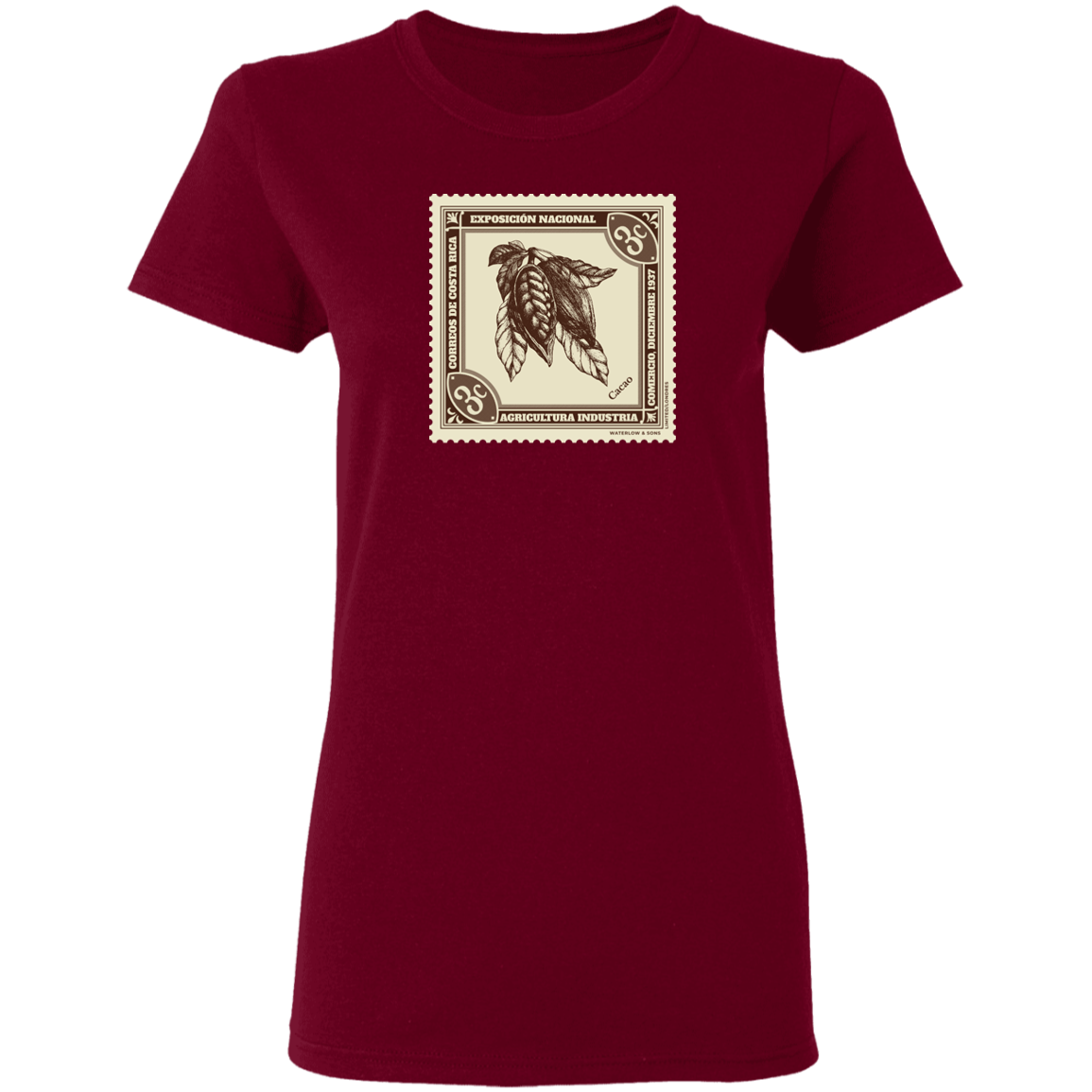 Vintage Costa Rica Stamp Ladies' T-Shirt