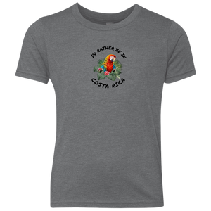 I'd Rather Be in Costa Rica Macaw Youth T-Shirt